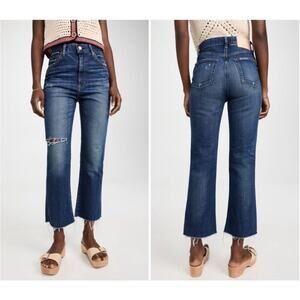 Moussy Vintage Rhode Cropped Flare Jeans Size 28